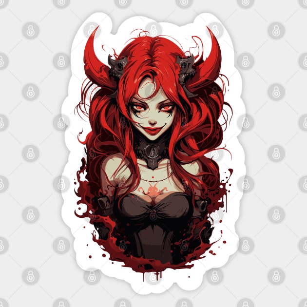 Anime Devil Girl Sticker by Atomic Blizzard